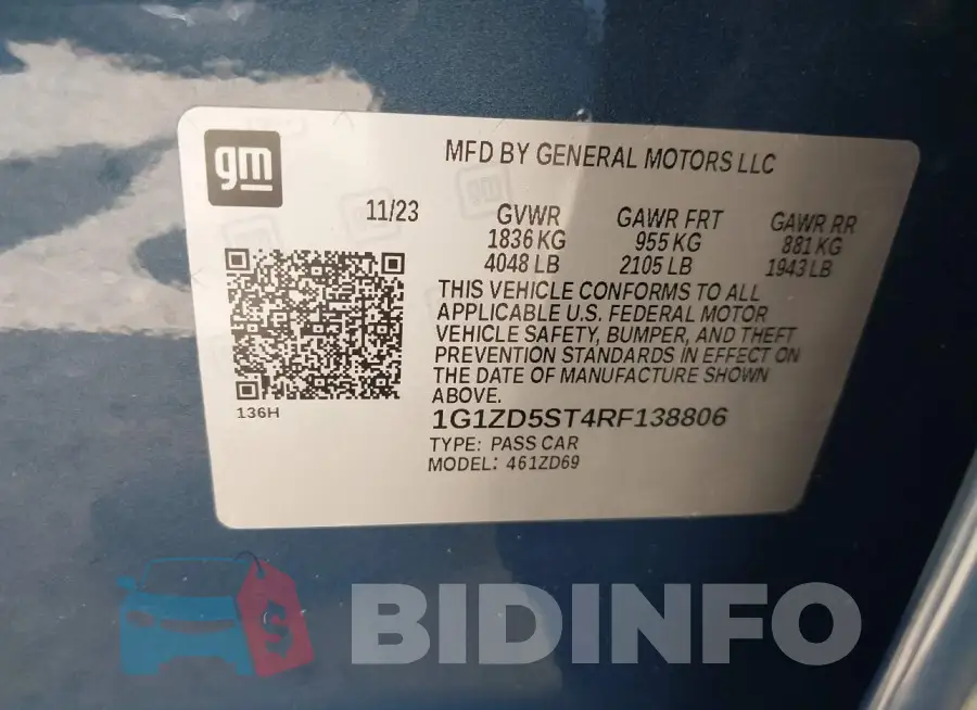 1G1ZD5ST4RF138806 Photo# 9