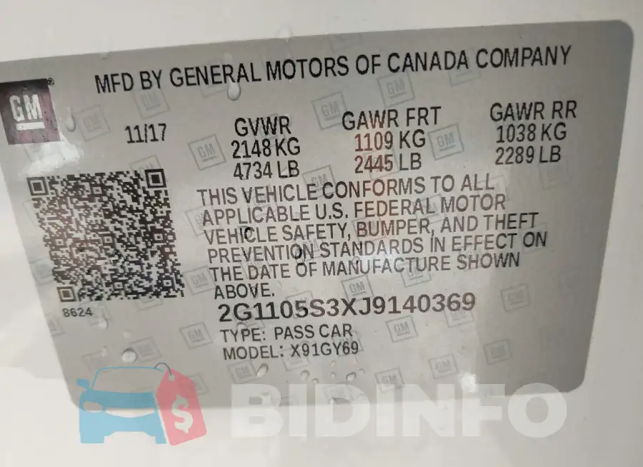 2G1105S3XJ9140369 Photo# 9