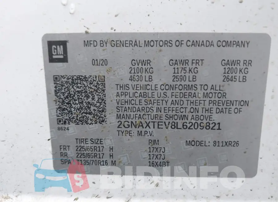 2GNAXTEV8L6209821 Photo# 9