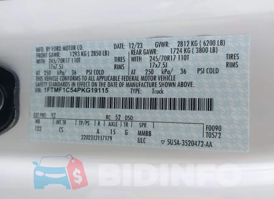 1FTMF1C54PKG19115 Photo# 9