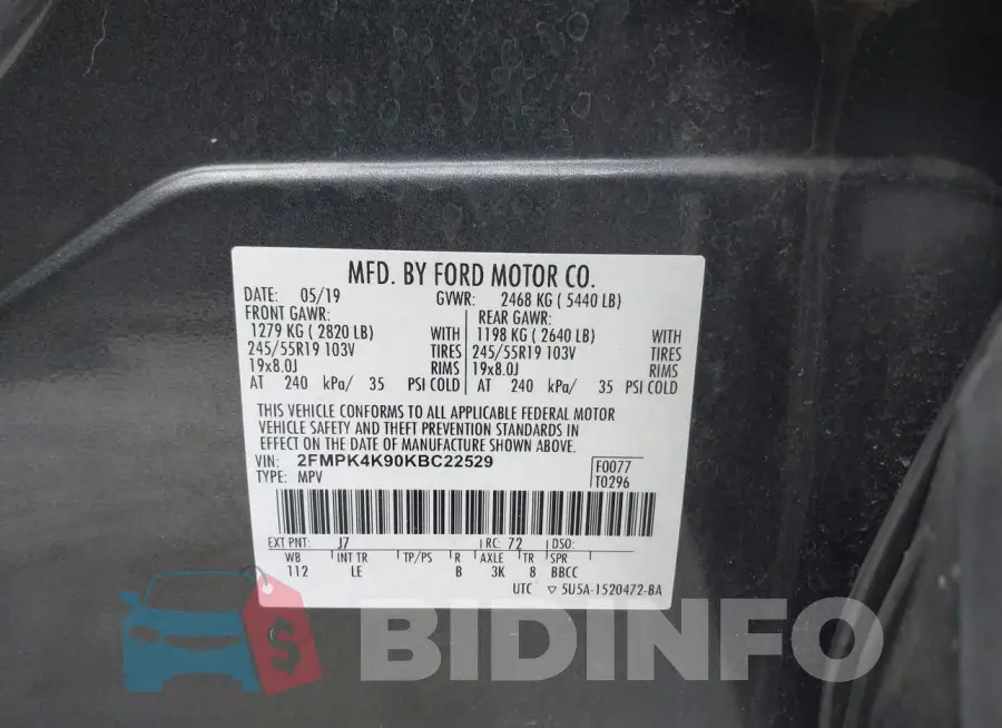 2FMPK4K90KBC22529 Photo# 9