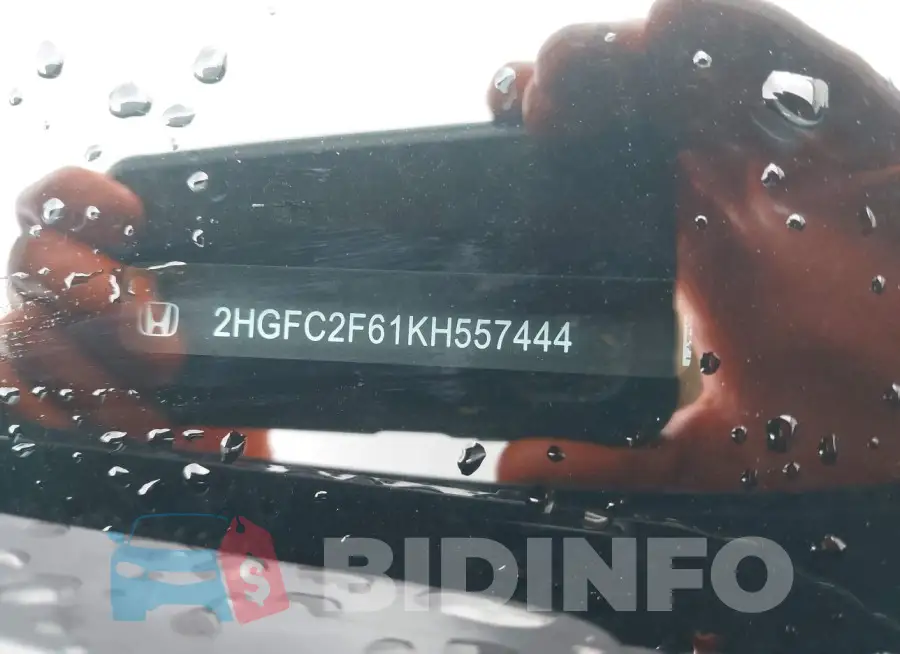 2HGFC2F61KH557444 Photo# 9