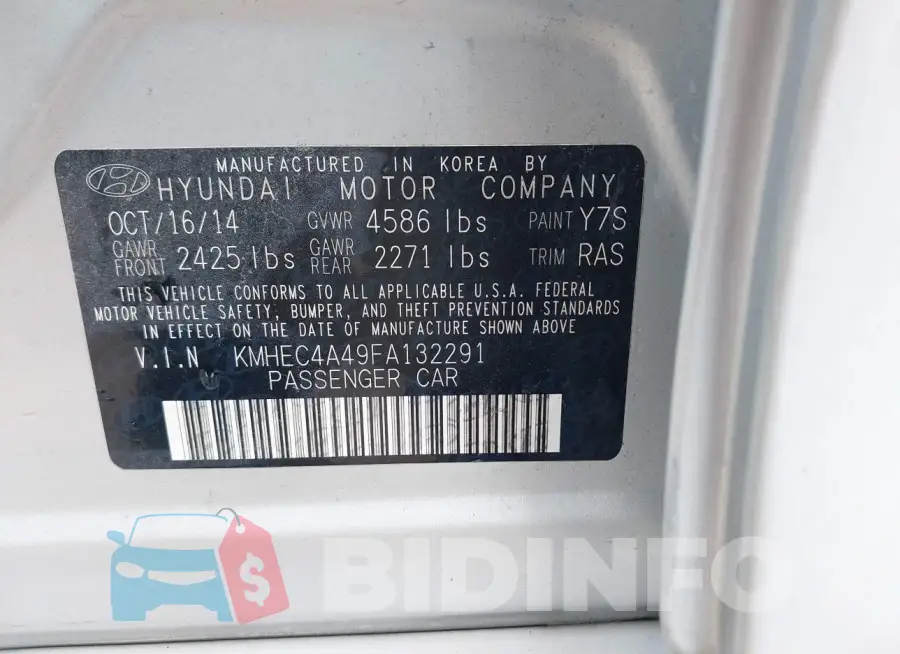 KMHEC4A49FA132291 Photo# 9