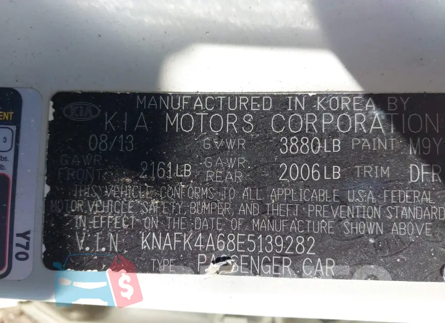 KNAFK4A68E5139282 Photo# 9