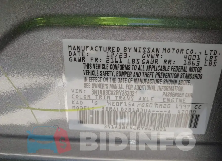 3N1AB8CV2RY263021 Photo# 9
