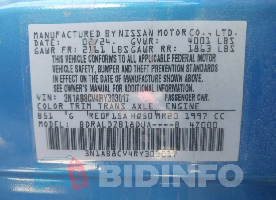 3N1AB8CV4RY303017 Photo# 9