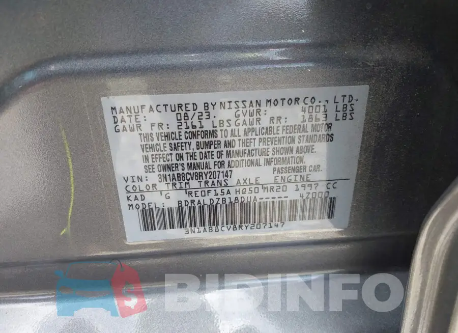 3N1AB8CV8RY207147 Photo# 9