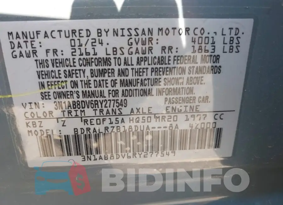 3N1AB8DV6RY277549 Photo# 9