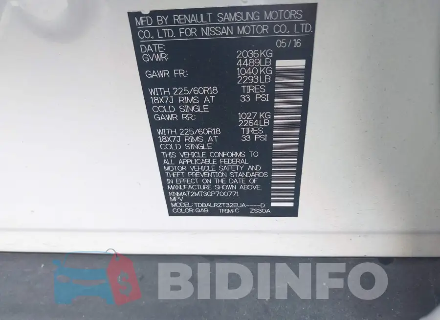 KNMAT2MT3GP700771 Photo# 9
