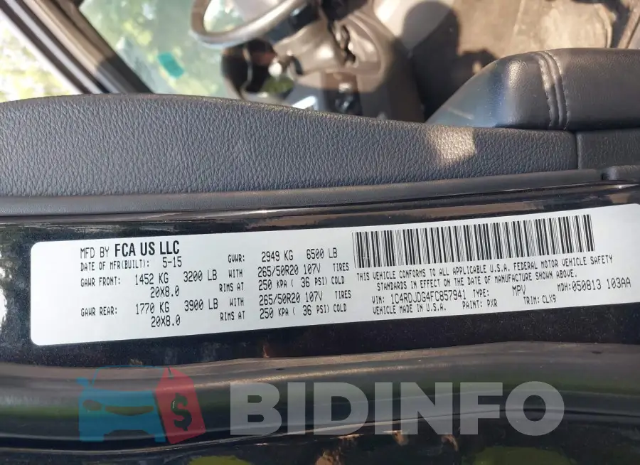 1C4RDJDG4FC857941 Photo# 9