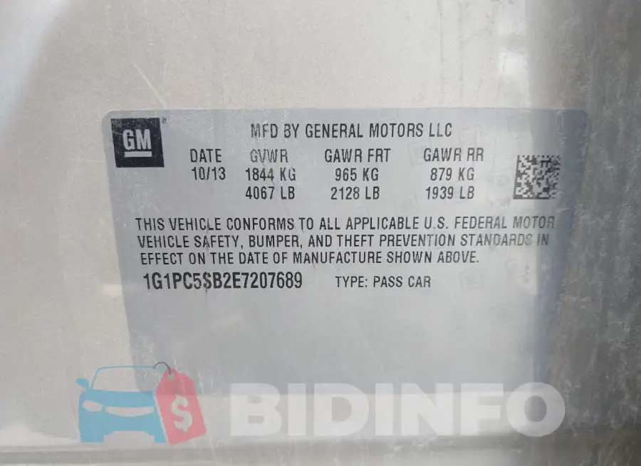 1G1PC5SB2E7207689 Photo# 9