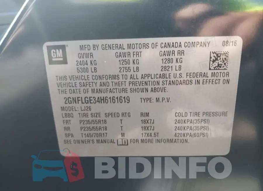 2GNFLGE34H6161619 Photo# 9