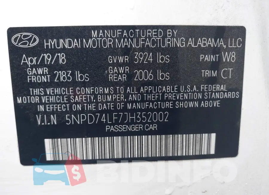 5NPD74LF7JH352002 Photo# 9
