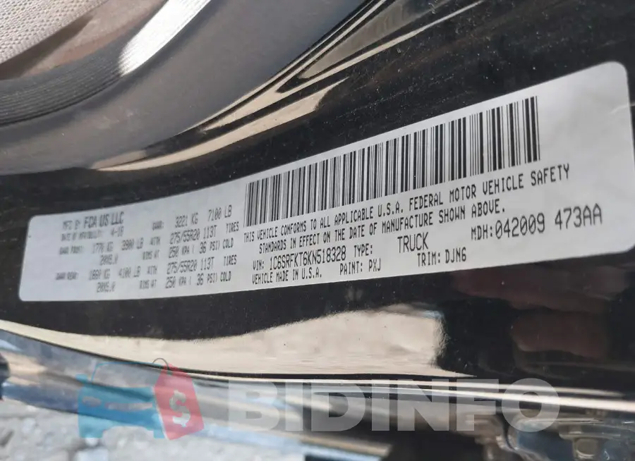 1C6SRFKT6KN518328 Photo# 9