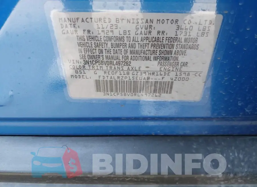 3N1CP5BV0RL497262 Photo# 9