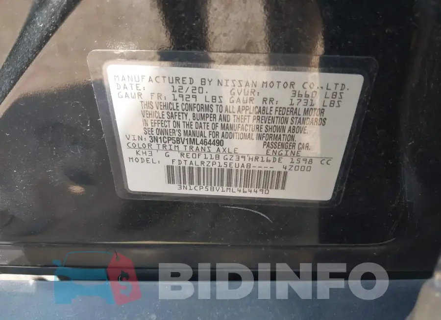 3N1CP5BV1ML464490 Photo# 9