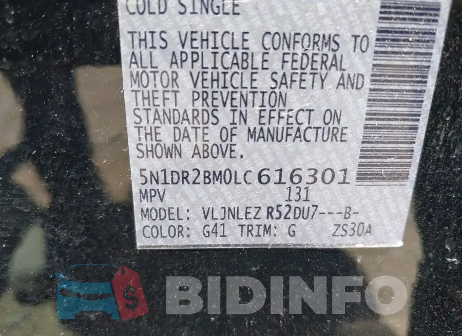 5N1DR2BM0LC616301 Photo# 9