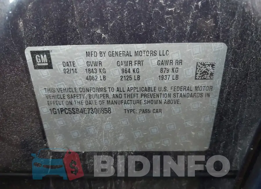 1G1PC5SB4E7300858 Photo# 9