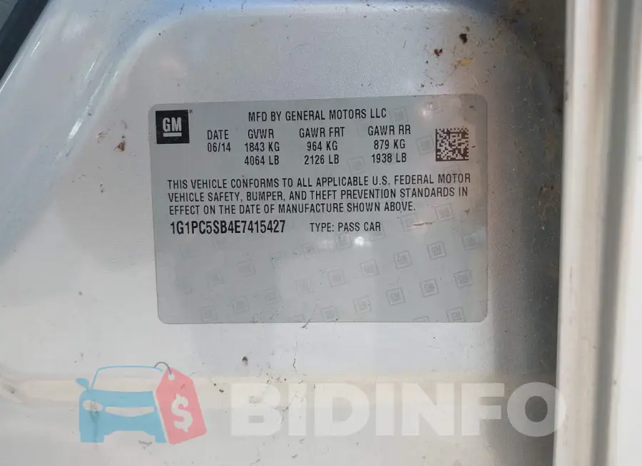 1G1PC5SB4E7415427 Photo# 9