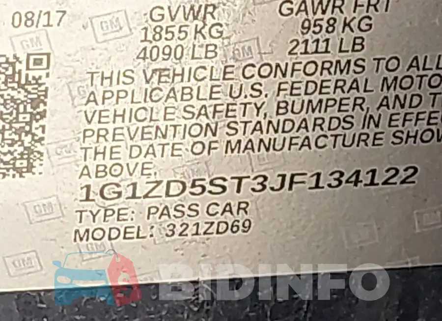 1G1ZD5ST3JF134122 Photo# 9