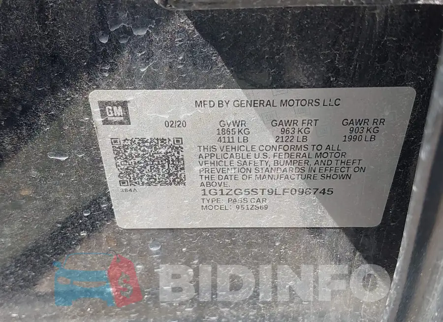 1G1ZG5ST9LF096745 Photo# 9