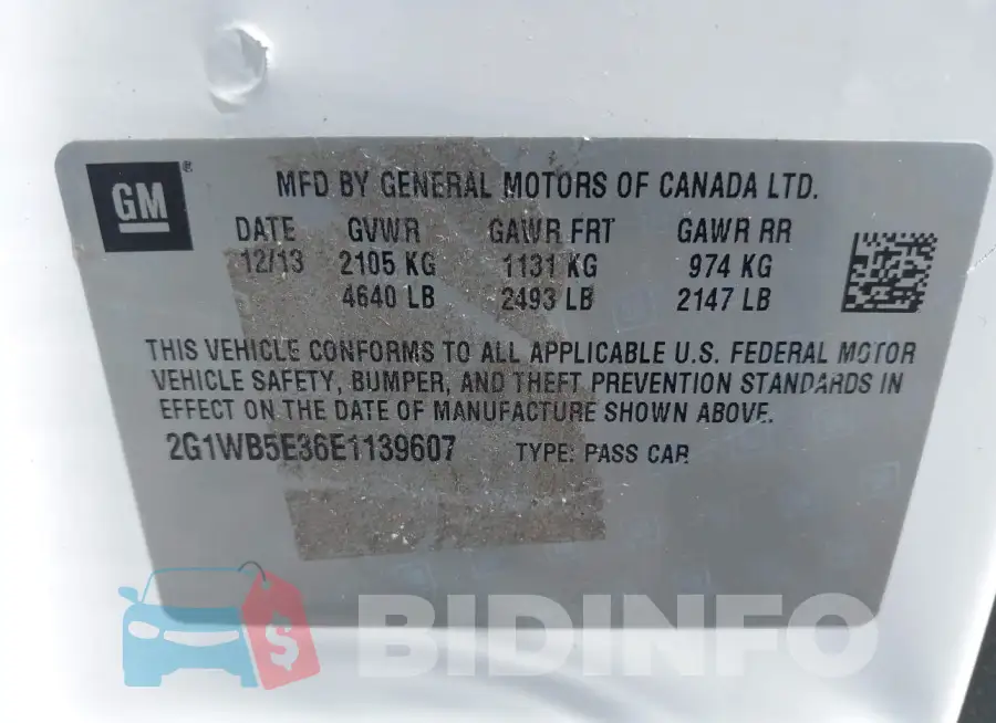 2G1WB5E36E1139607 Photo# 9