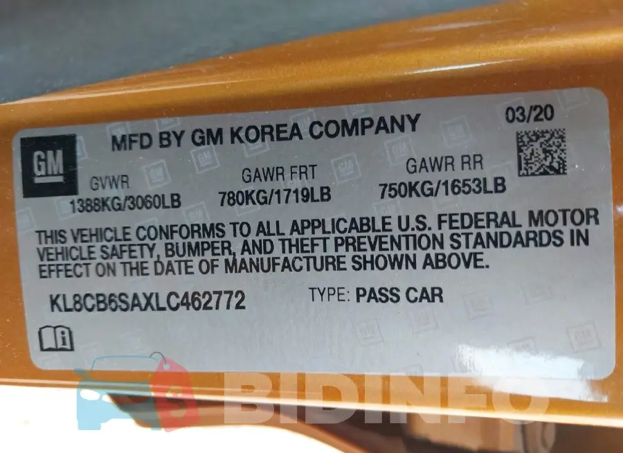 KL8CB6SAXLC462772 Photo# 9