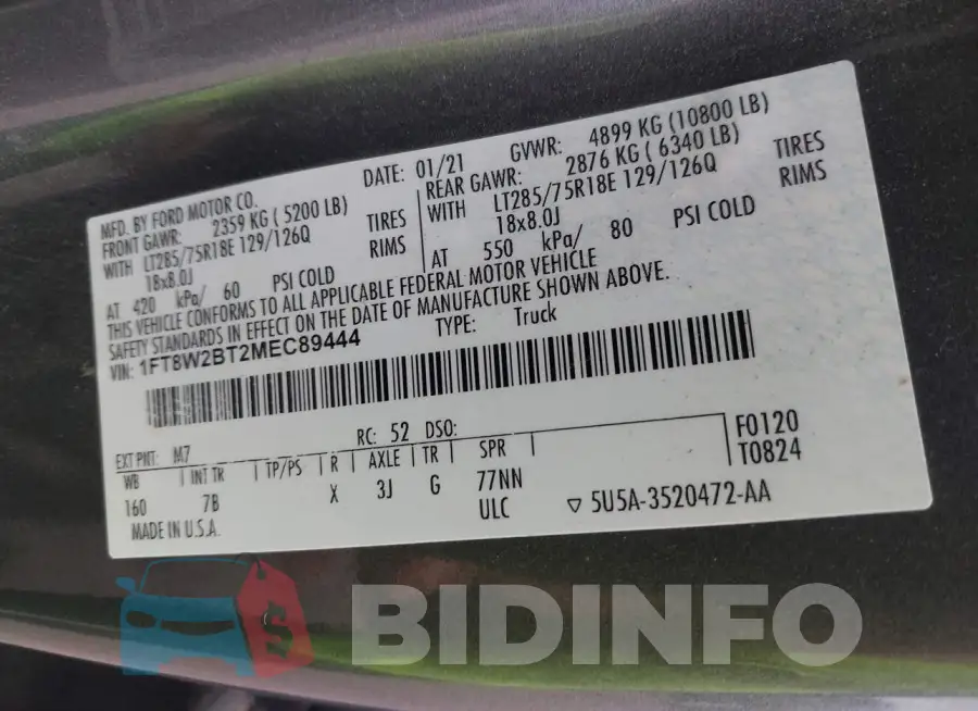 1FT8W2BT2MEC89444 Photo# 8