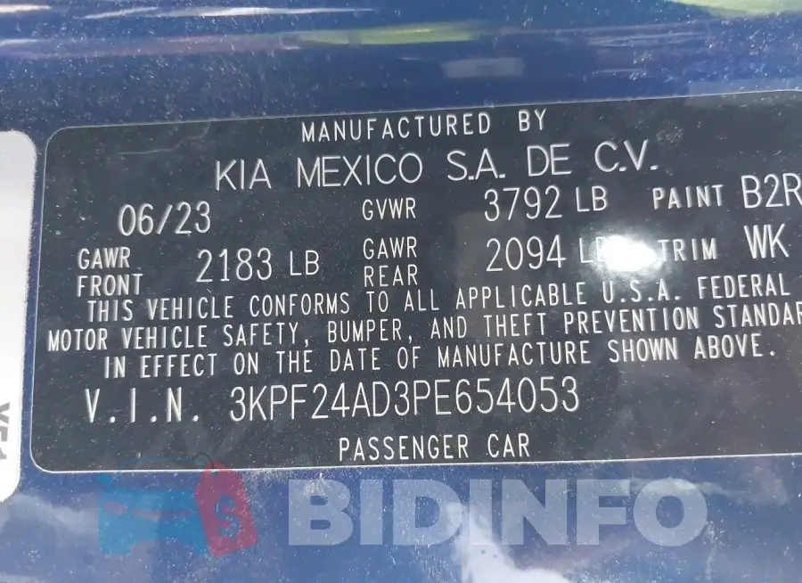 3KPF24AD3PE654053 Photo# 9