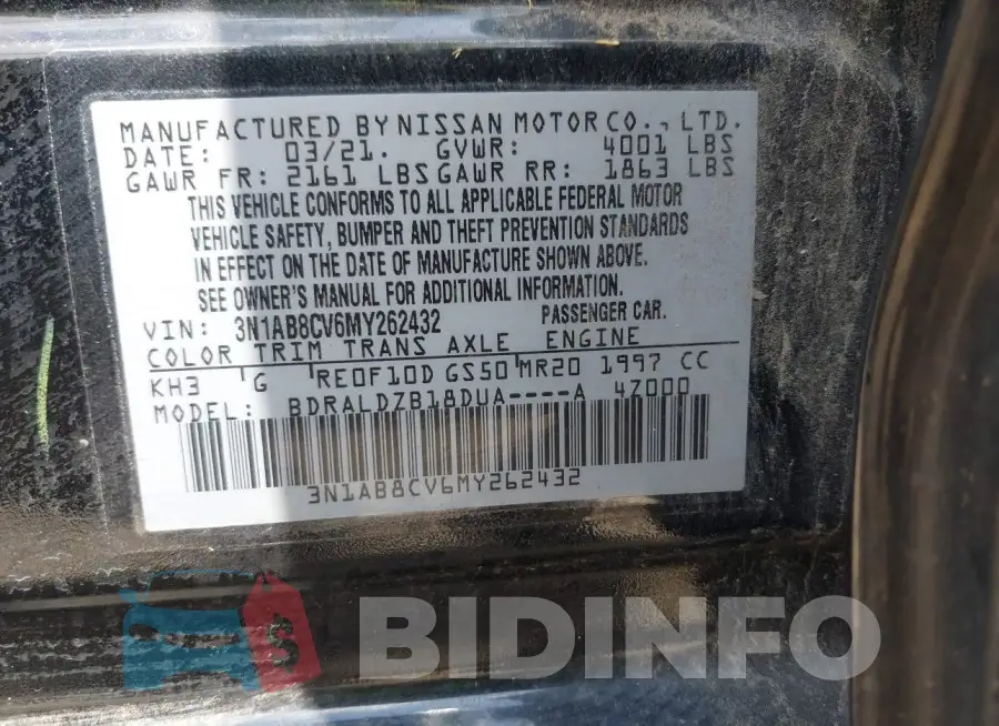 3N1AB8CV6MY262432 Photo# 9