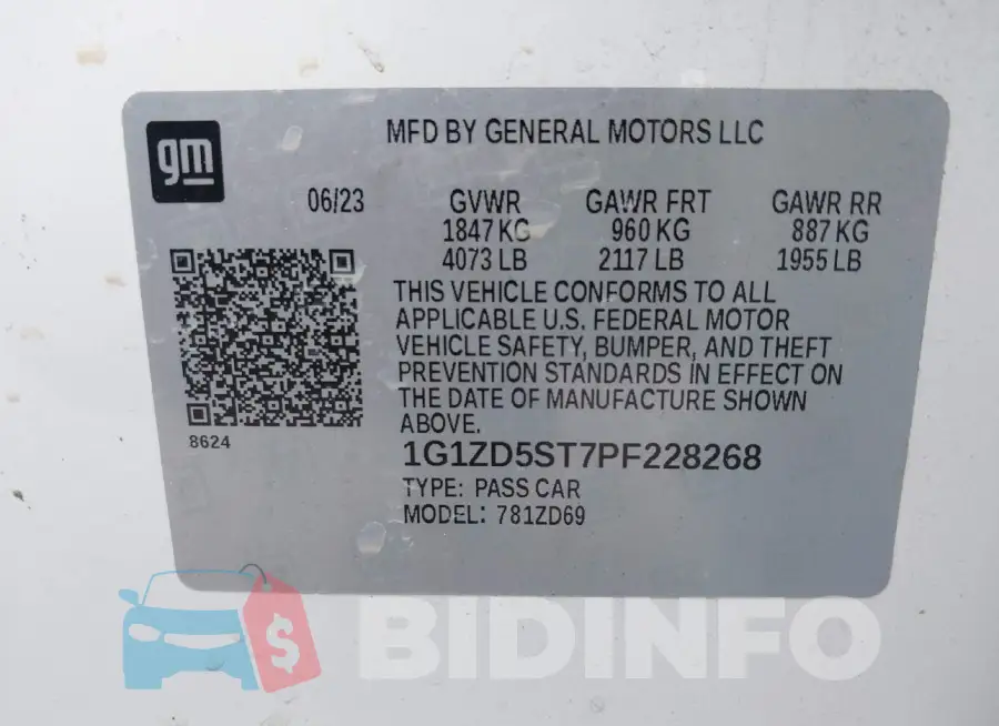 1G1ZD5ST7PF228268 Photo# 9