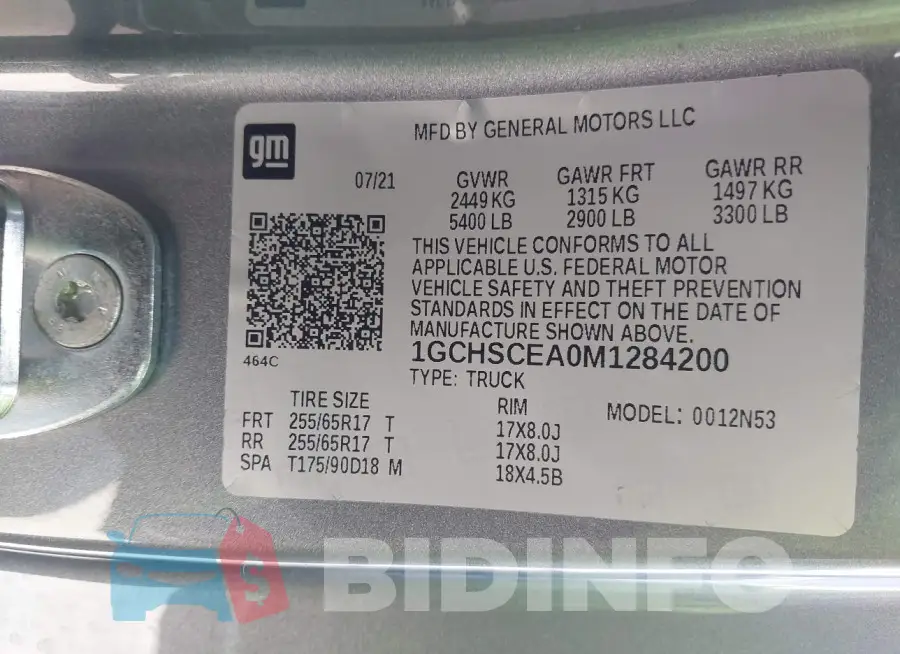 1GCHSCEA0M1284200 Photo# 9