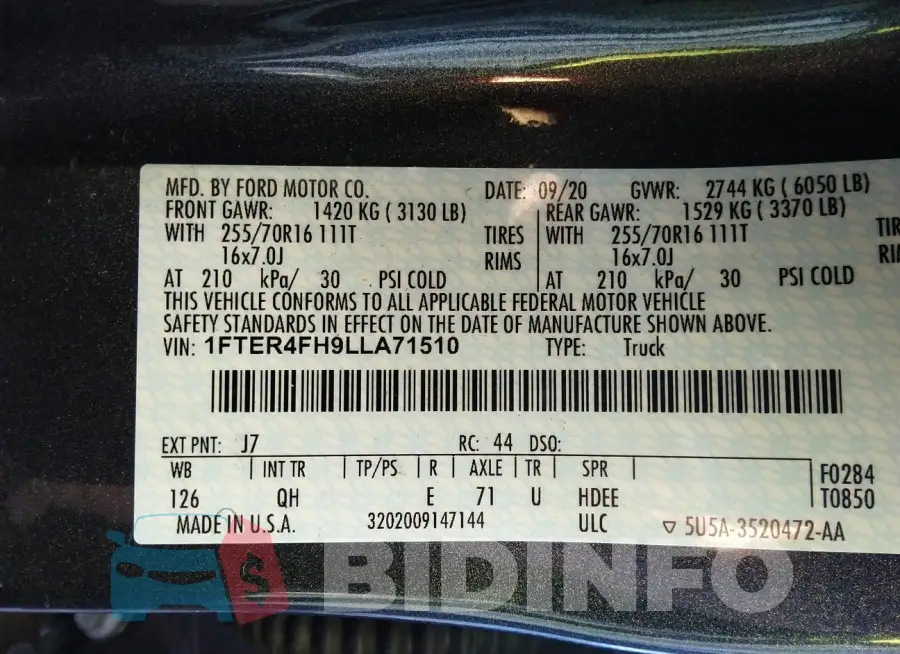 1FTER4FH9LLA71510 Photo# 9