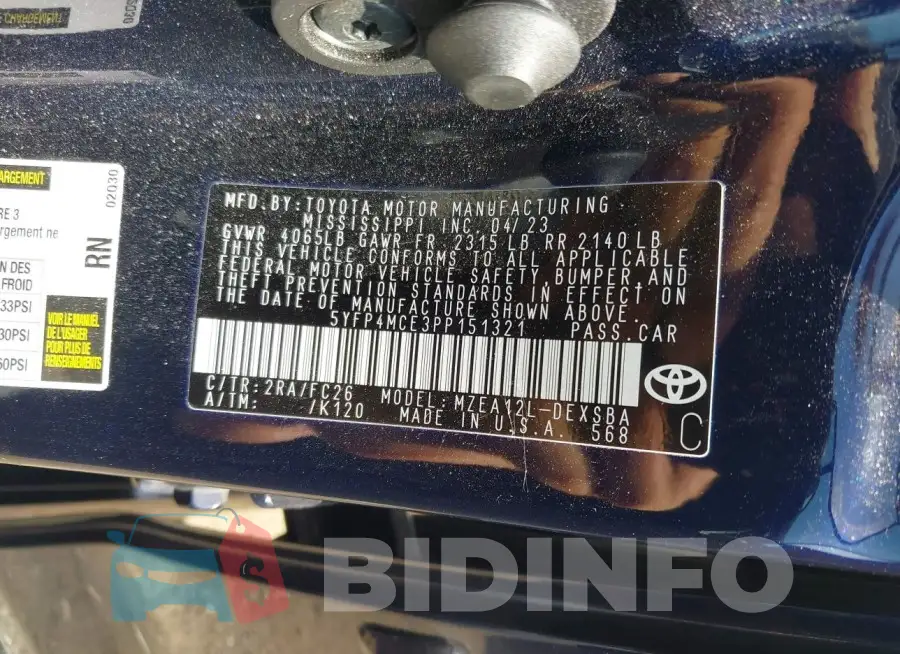 5YFP4MCE3PP151321 Photo# 9