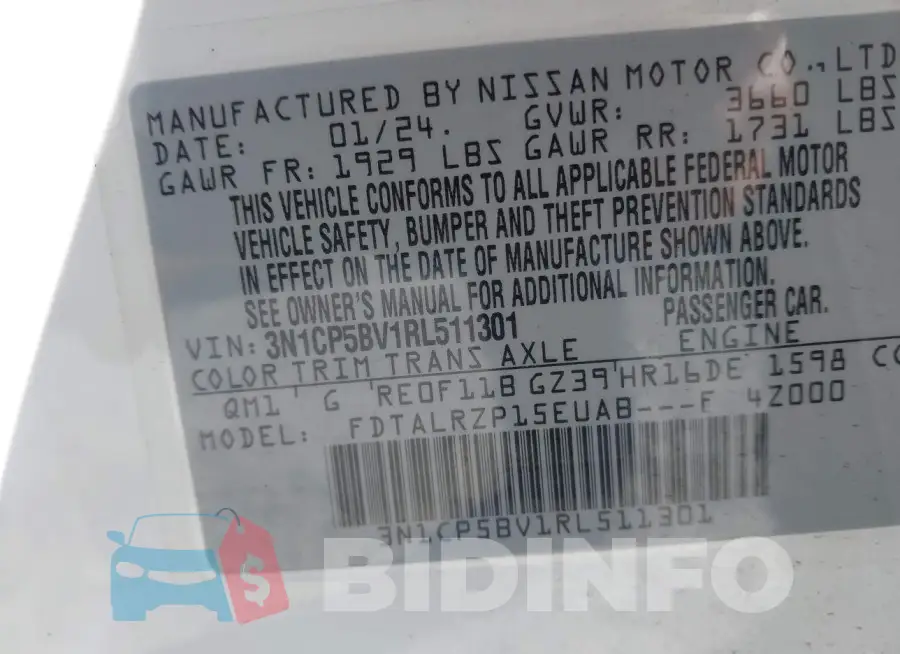 3N1CP5BV1RL511301 Photo# 9