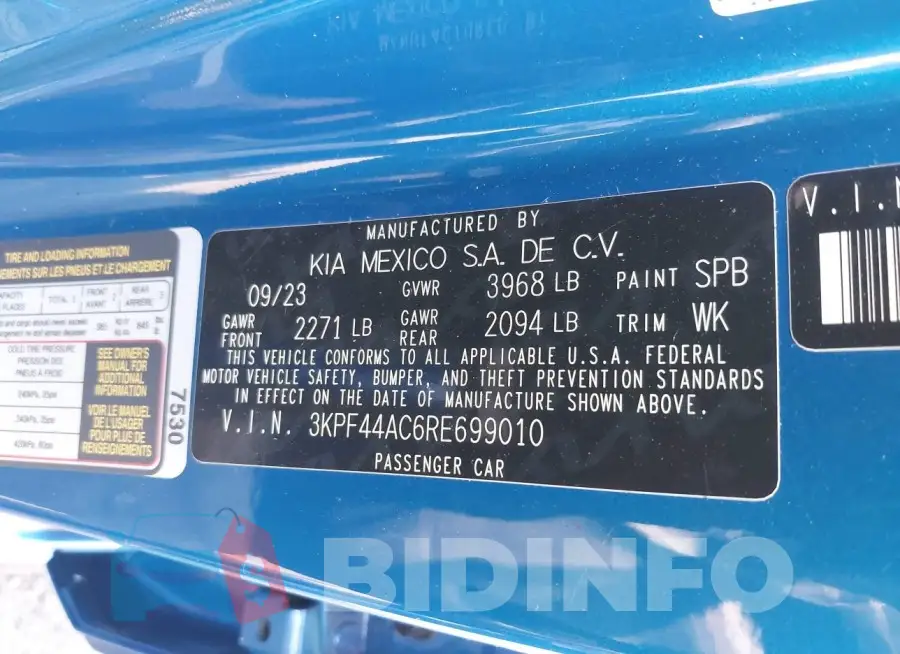 3KPF44AC6RE699010 Photo# 9