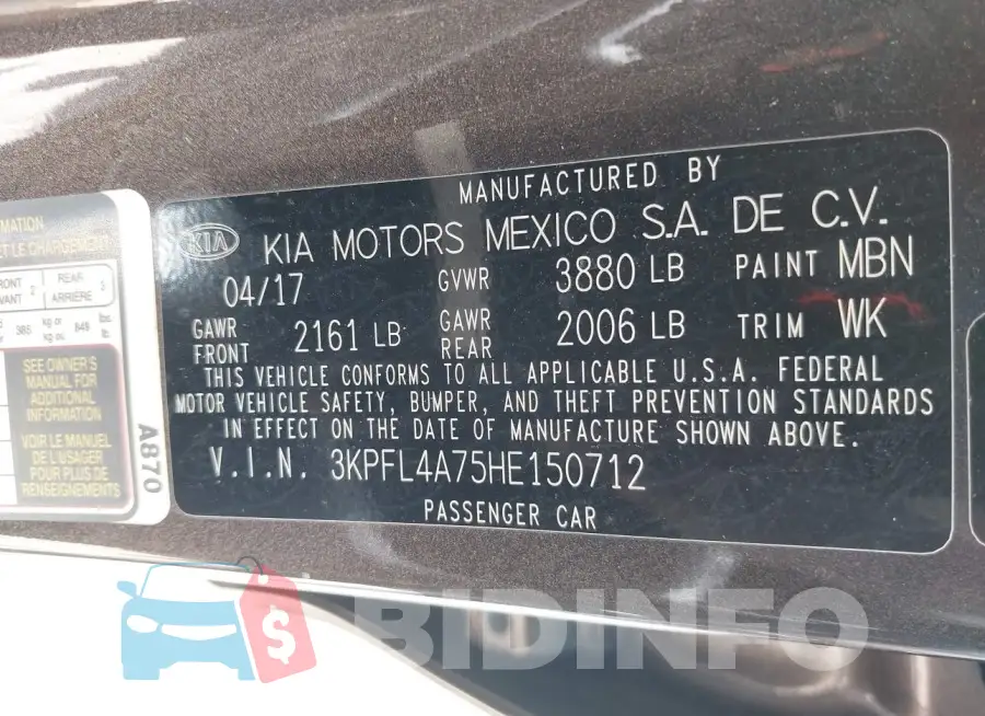 3KPFL4A75HE150712 Photo# 9