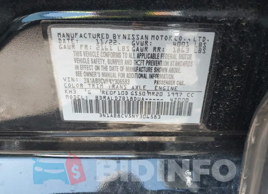 3N1AB8CV5NY306583 Photo# 9