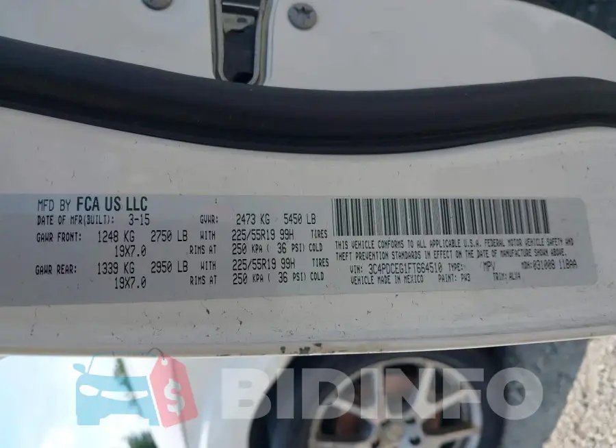 3C4PDCEG1FT664510 Photo# 9