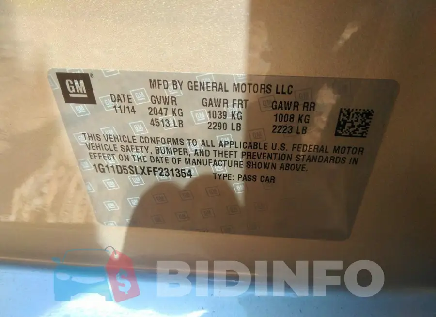 1G11D5SLXFF231354 Photo# 9