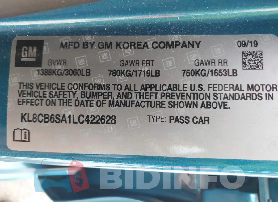 KL8CB6SA1LC422628 Photo# 9
