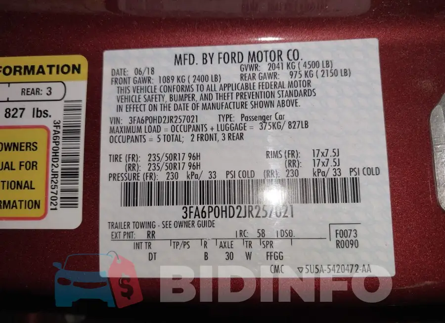 3FA6P0HD2JR257021 Photo# 9