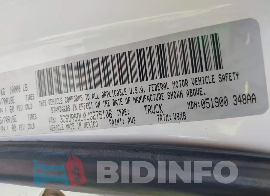 3C6UR5DL0JG275106 Photo# 9