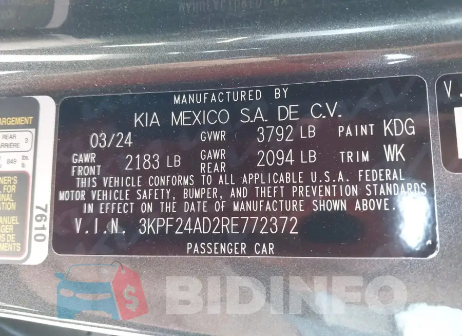 3KPF24AD2RE772372 Photo# 9