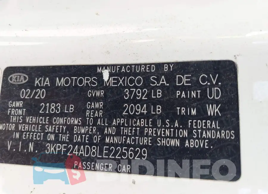 3KPF24AD8LE225629 Photo# 9