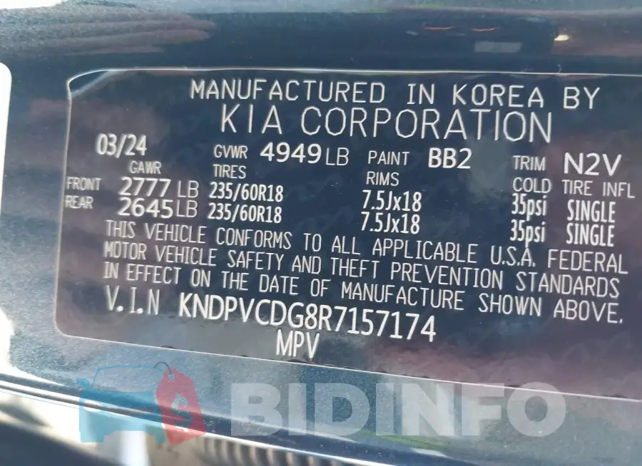 KNDPVCDG8R7157174 Photo# 9