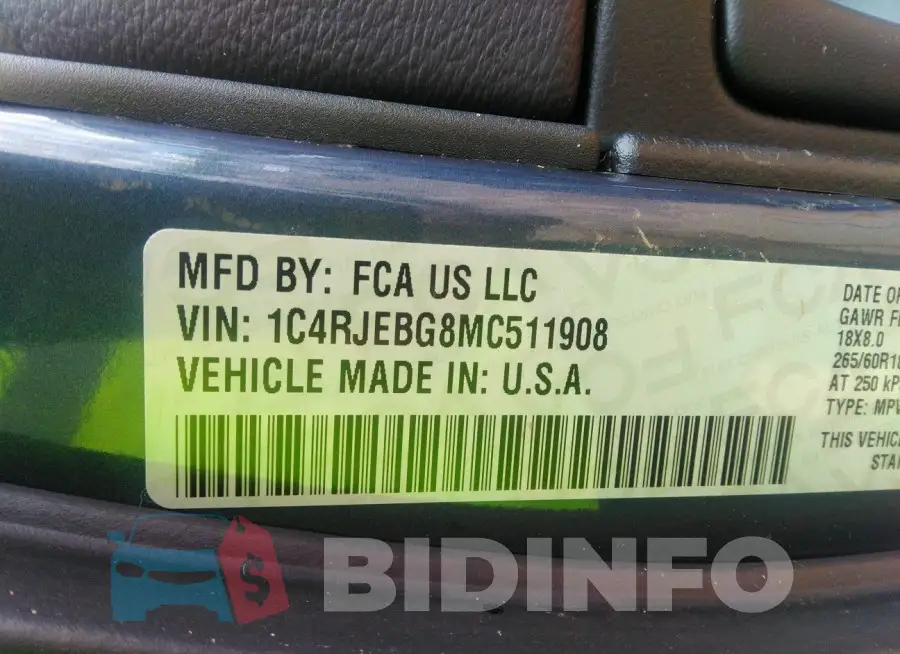 1C4RJEBG8MC511908 Photo# 9