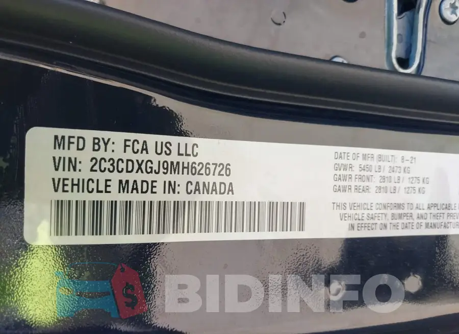 2C3CDXGJ9MH626726 Photo# 9