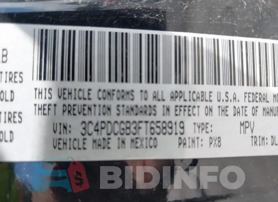 3C4PDCGB3FT658919 Photo# 9
