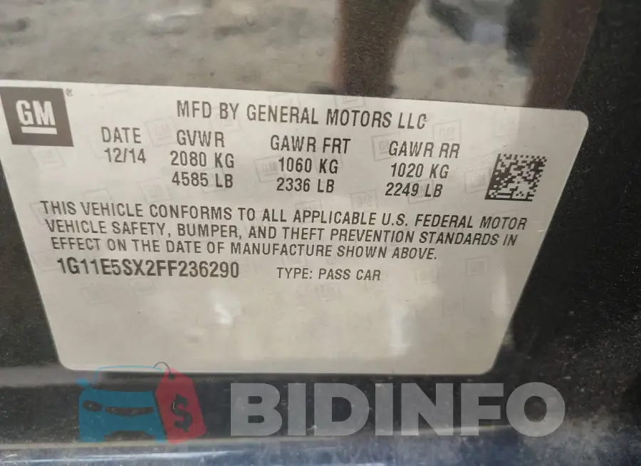 1G11E5SX2FF236290 Photo# 9